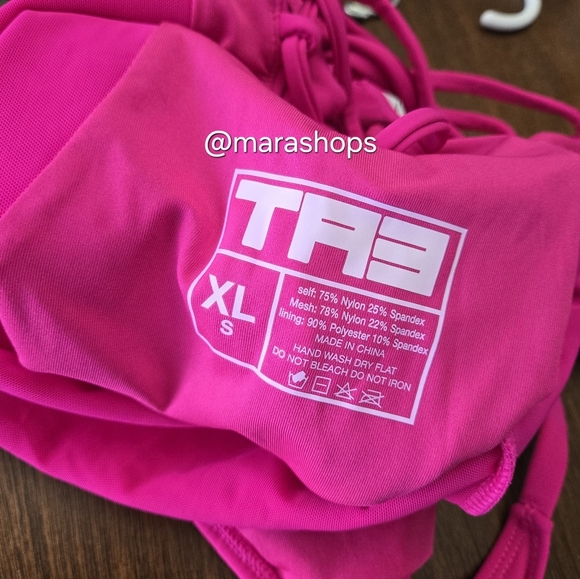 TA3 Swim Plungey Pink One Piece Swimsuit - Picture 5 of 5